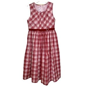 Bonnie Jean Children’s Dress Red and White Size 14